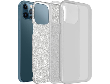 Funda iPhone 12 Pro Max AVIZAR Brillante Plateado