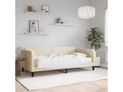 Sofá Cama Con Colchón Tela Crema 80x200 Cm