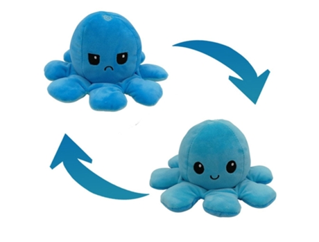 Felpa Plegable de Doble Cara, Adornos Para El Hogar, Juguete de Pulpo Reversible Mi