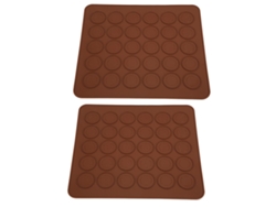 VYLARA Tapete De Silicone Para Macarons, Tapete Para Assar Com 30 Furos Para Macarons De Tamanho Perfeito, Tapete De Silicone Flexível E Antiaderente Com Des