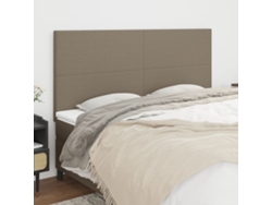 Cabeceros 4 Unidades De Tela Gris Taupe 90x5x78/88 Cm
