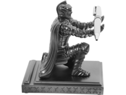 Portalápices Knight De Resina De Plata Electrolítica, Soporte Vertical Decorativo Para Oficina.