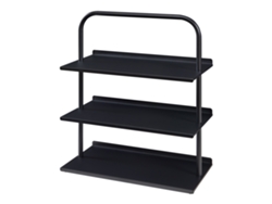 Zapatero Poytya 3 Niveles Acero 73x60x32 Cm Negro [EN.CASA]