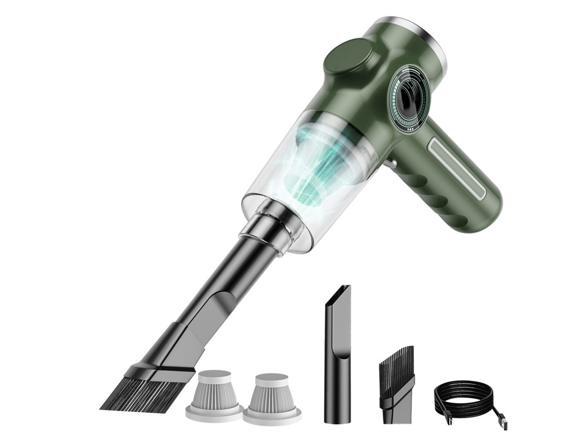 Aspiradora Portátil Inalámbrica De 6000 Pa Con Batería De 2000 Mah Y Pantalla Digital Para El Hogar, El Coche Y Teclados.