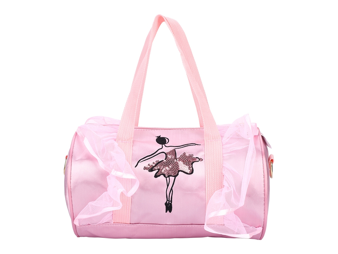 Ats-bolsa De Baile Para Niñas Bailarina Con Lentejuelas Y Gasas Largas Rosa Bolsa De Hombro Para Danza Ballet