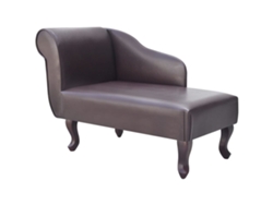 Sofá Chaise Longue (Cuero Artificial - Marrón)