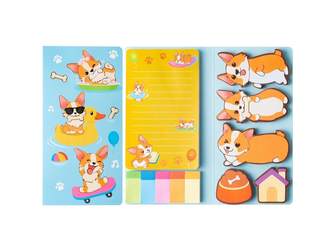 Juego de notas adhesivas Eifson Notepad con 550 hojas (Corgi 2)