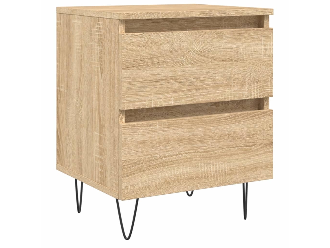 Mesita de Noche 40X35X50 Cm Derivados Madera Roble Sonoma