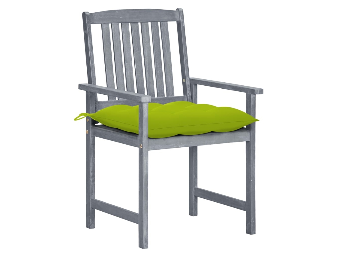 Maison Exclusive - Sillas De Jardín Con Cojines 8 Uds Madera Maciza De Acacia Gris