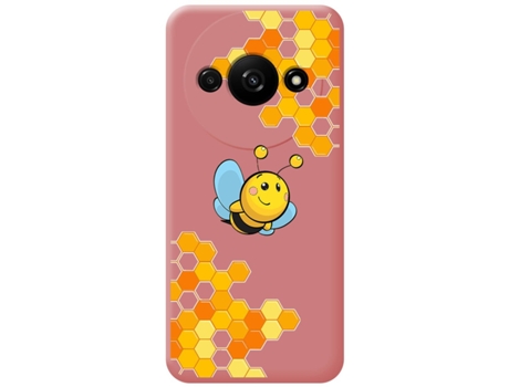 Funda Diseño Abeja para Xiaomi Redmi A3 TUMUNDOSMARTPHONE Silicona Líquida Rosa