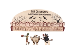 Calendario De Cuenta Regresiva De Halloween 2023, De Madera, Con 31 Días Y Bloques Móviles, Para Decoración Y Regalo.