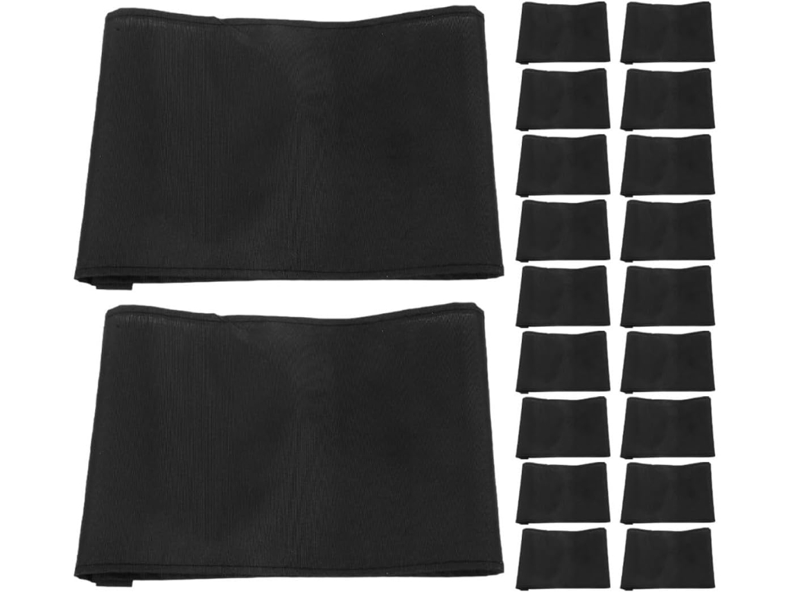 Paquete de 25 brazaletes de tela elástica negra para duelo, ceremonias conmemorativas y deportes.