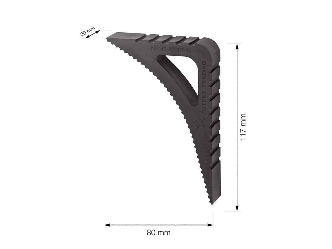 Bloqueador De Ventanas Y Puertas Blockystar 2 Pack Negro - Antichoque De Goma Para Interior Y Exterior