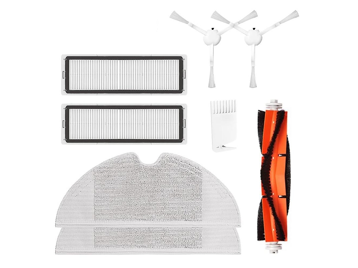 Acessórios de Aspirador Kit de reemplazo de paño de fregona de cepillo principal de filtro Hepa de 8 piezas para Xiaomi Mijia 1C 2C / Stytj01Zhm Robot Va