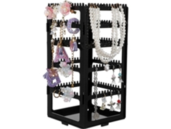 Soporte De Exhibición De Pendientes Multicapa De Acrílico Negro Con Gran Capacidad.