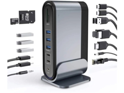 Adaptador de estación de acoplamiento Yizhood plateado