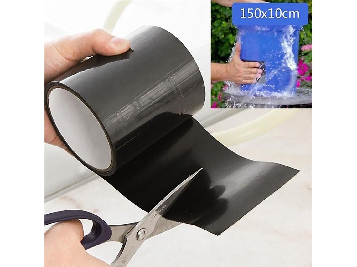 Cinta Impermeable De Parche Y Sellado Negro 10cm X 150cm Para Reparaciones De Fugas En Tuberías Techos Barcos Y Hvac