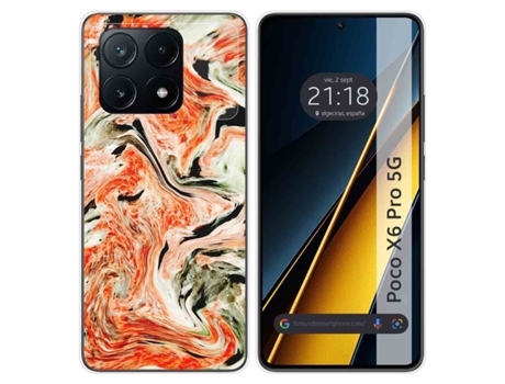 Funda Silicona para Xiaomi Poco X6 Pro 5G diseño Mármol 12 Dibujos TUMUNDOSMARTPHONE