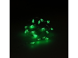 Guirnalda luces navidad arboles 20 leds color verde. luz navidad interiores ip20 a pilas 3aa (no incluida)