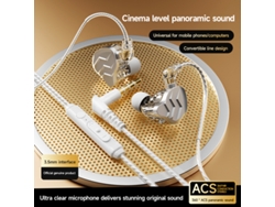Auriculares Con Cable (plateados, 3,5 Mm), Graves Profundos, Sonido Envolvente.