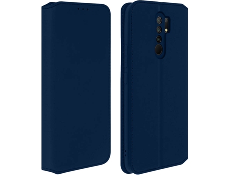 Funda Xiaomi Redmi 9 AVIZAR Libro Billetera Azul Oscuro