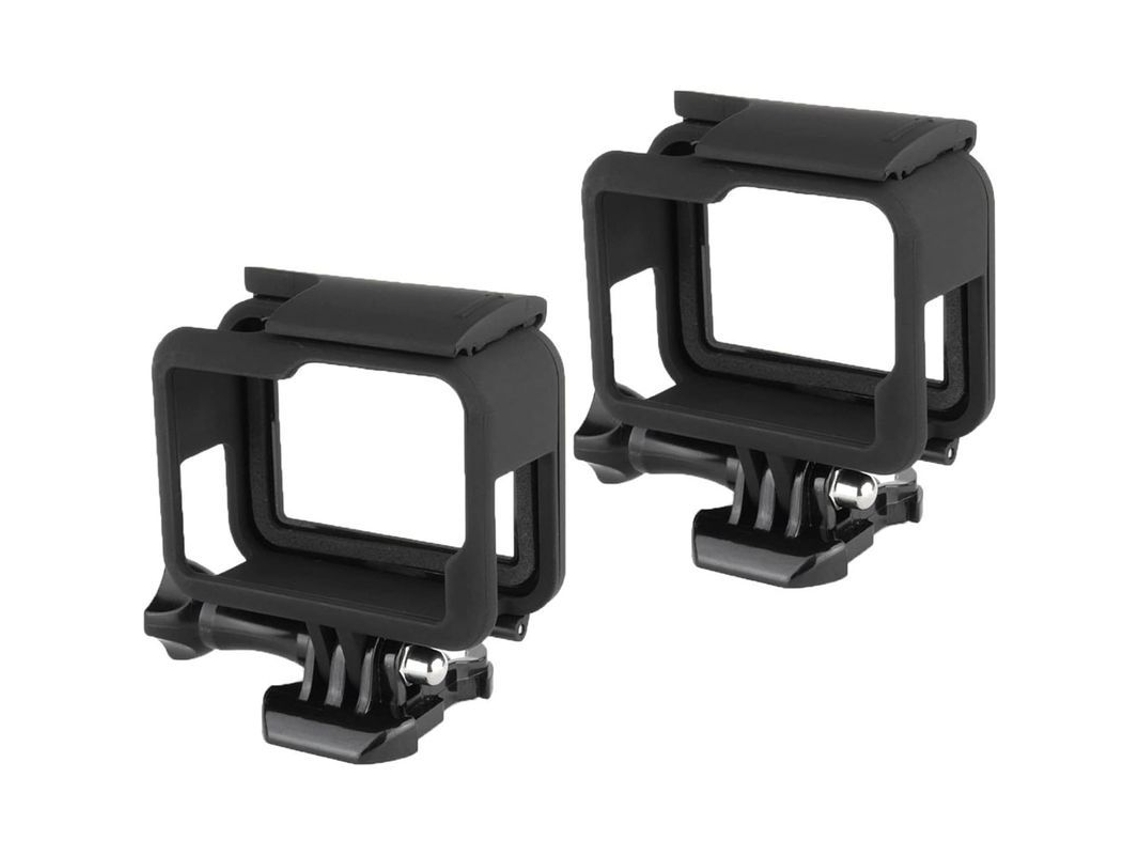 Estuche Protector De 2 Piezas Para Gopro Hero 7/6/5, Estuche Fijo Con Acceso A Puertos Y Soporte Universal.