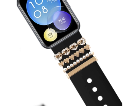 Correa Huawei Watch Fit 2 Pulsera con Adorno Corazones Negro