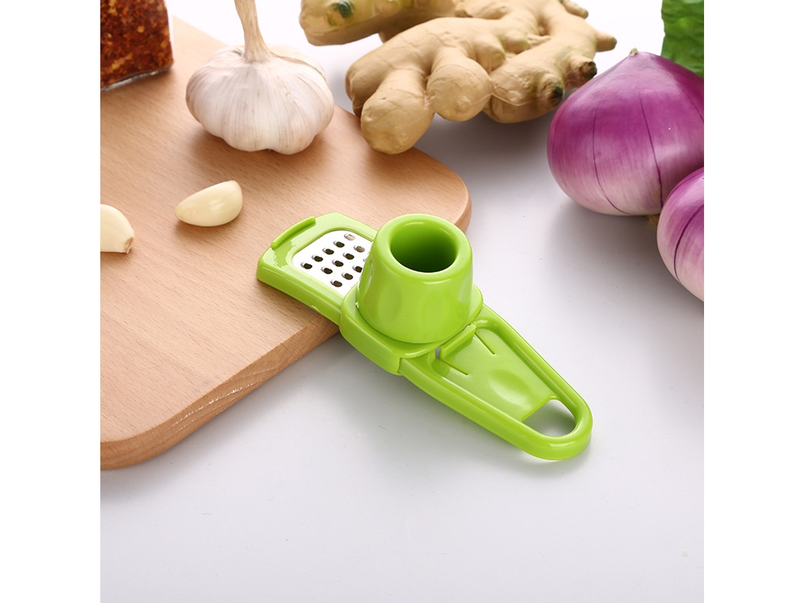 (verde) Prensa Manual De Ajo Y Pimienta, Cortador Y Molinillo De Ajo, Plástico Ecológico Y Acero Inoxidable