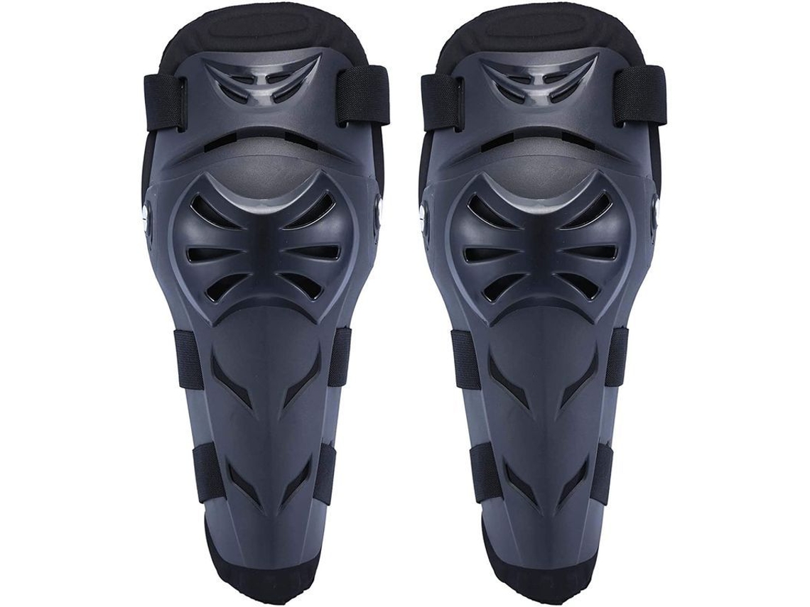 Rodilleras Ajustables Para Motocicleta Con Cubierta Protectora Para Motocross Y Monopatín Para Adultos, Color Negro.