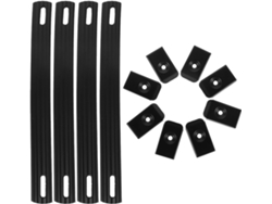 Juego De 4 Asas De Sujeción Laterales De 200 Mm De Hierro Y Pvc Para Cajas Acústicas.