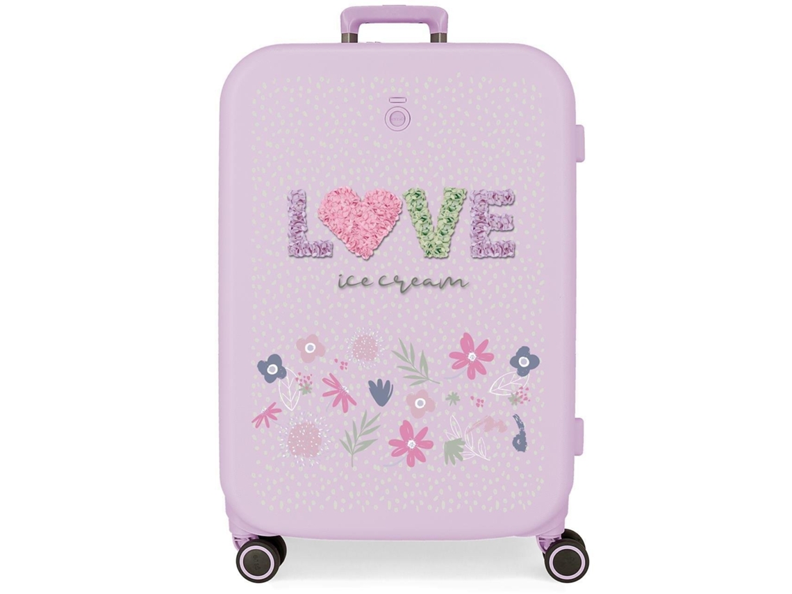 Maleta de Viaje Mediana ENSO Love Ice Cream Morado (70cm)