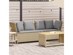 Sofá De Jardín | Sofá De Exterior Con Cojines Ratán Sintético Beige Wsd692172