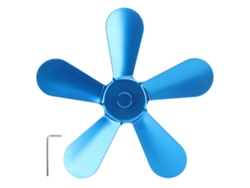 Aspa de ventilador para estufa, 5 aspas, aluminio azul