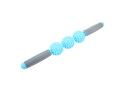 Bastón De Masaje Para Yoga Con Pelota De Masaje Para Músculos, Espalda, Brazos Y Piernas - Azul