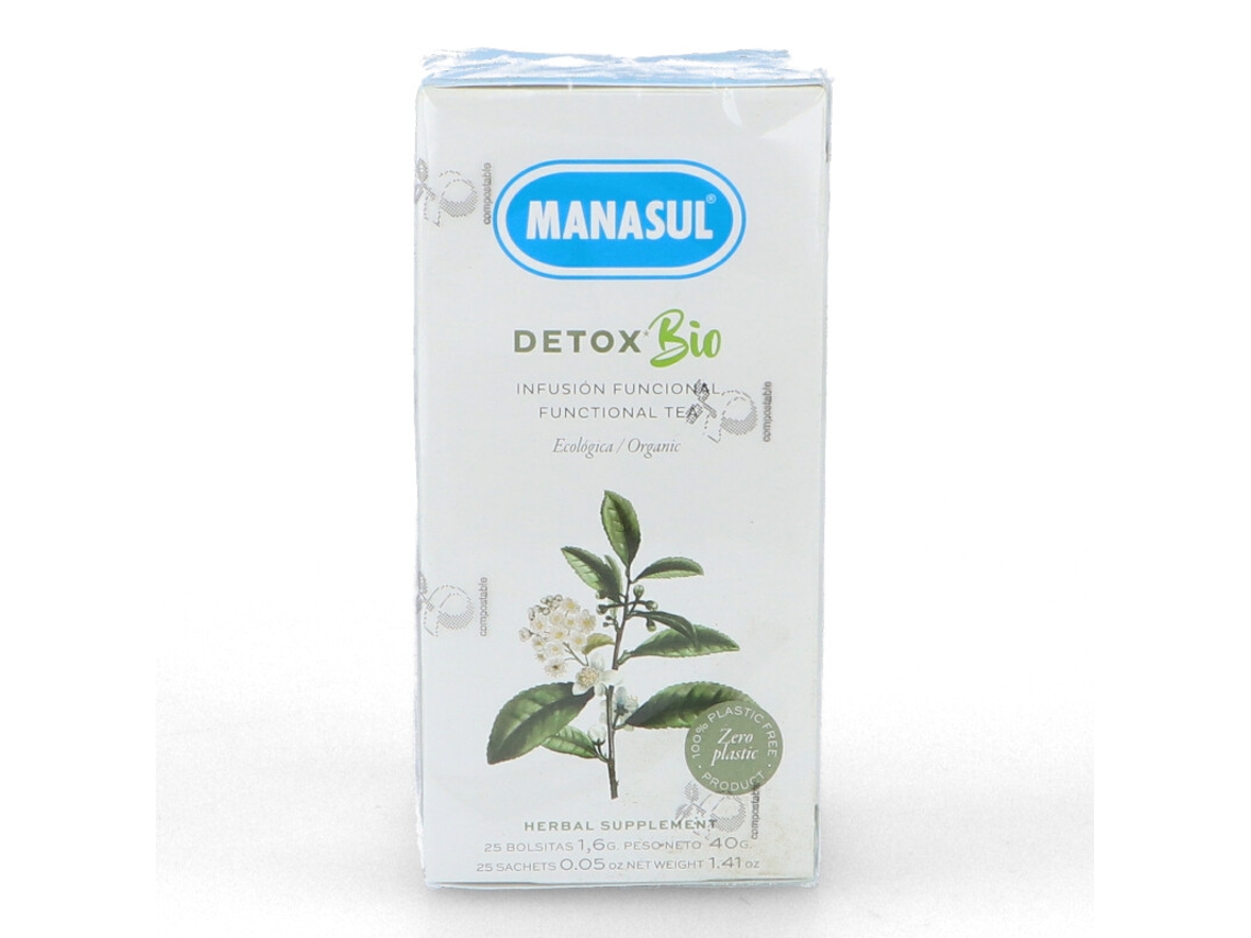 Complemento Alimentar MANASUL Manasul Detox Bio 25 Bolsitas
