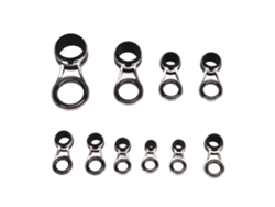 10pcs Anillos Guía Caña Pesca 5 Tallas Cerámica Acero Inoxidable Kit Reparación Punta Caña Pesca Casting