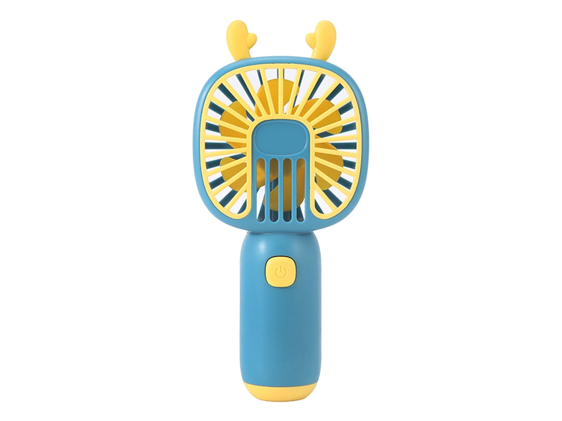 Mini Ventilador Portátil Silencioso Recargable Usb Con Diseño De Dibujos Animados - Azul