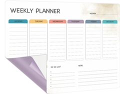 Agenda Semanal De Pvc Adhesiva Con Superficie Borrable En Seco, Transparente.