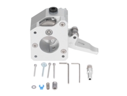 Extrusor de doble engranaje de metal plateado Mk8, accesorio para impresora 3D Prusa I3 Mk3, mano izquierda