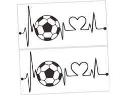 Pegatinas de pared Slowmoose con forma de corazón de fútbol americano