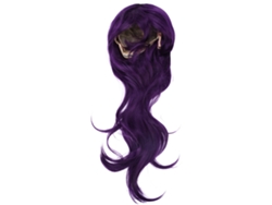 Peluca De Pelo Sintético Largo Rizado Morado 70cm Para Mujer Fiesta Cosplay Diario