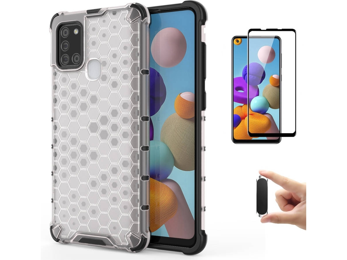 Kit Funda/protector Y Soporte Para Samsung A21s, Flexguard Rumble