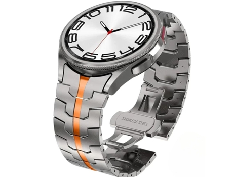 Pulsera Steellink para Samsung Galaxy Watch4 40Mm Gris y Naranja ¡ANTIMPACTO!