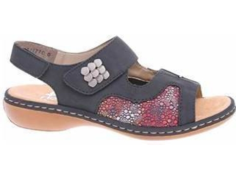 Sandalias RIEKER 6598914 Mujer (39 - Rojo y Gris)