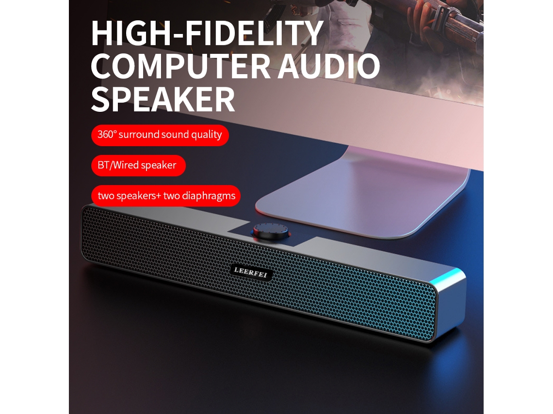 Altavoz Bt E-350bs Audio De Computadora De Escritorio Antimagnético Con Estéreo 4d De Alta Fidelidad
