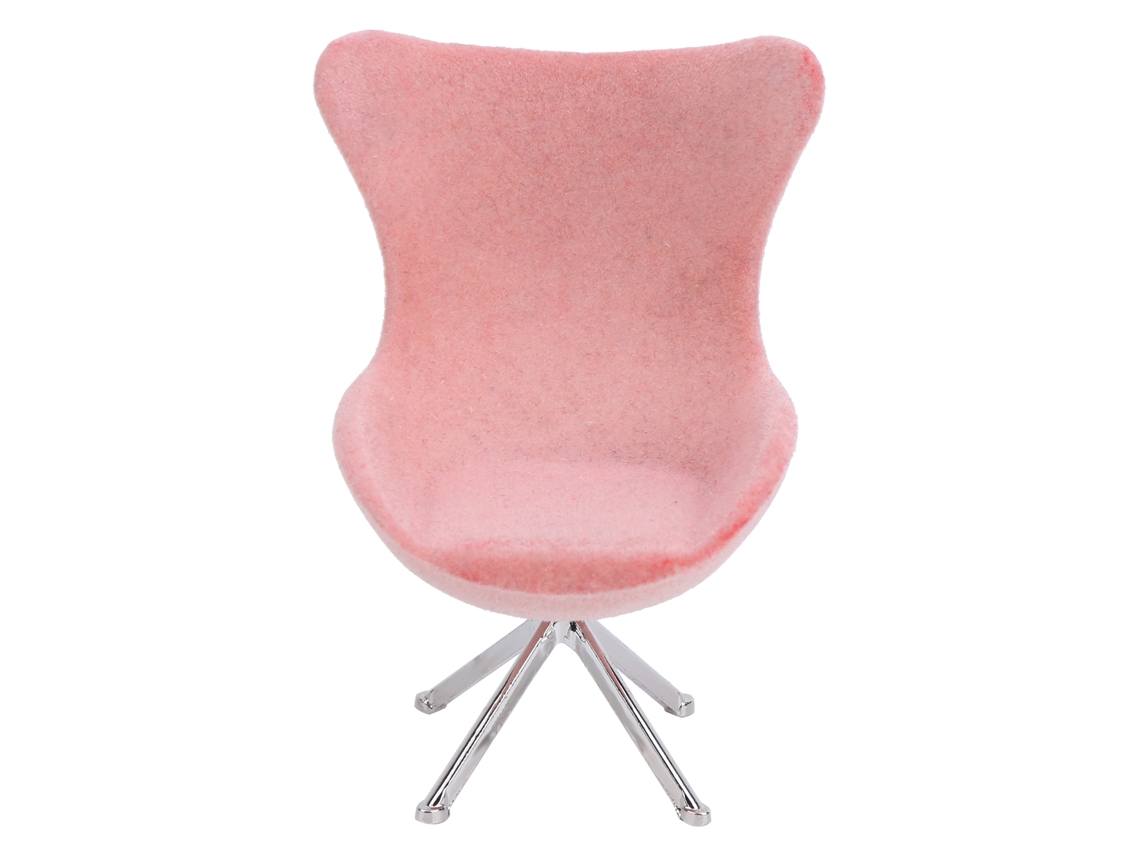Ats-silla Miniatura Sofá Flock Mini Modelo Mueble Decoración Accesorio Casa Muñeca 1:12 Rosa