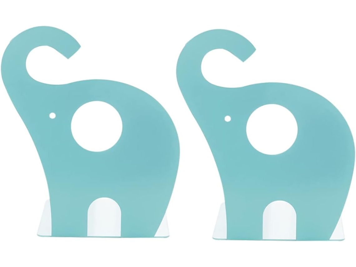 Organizador de metal con forma de elefante para oficina o estudio, azul lago Gokoco