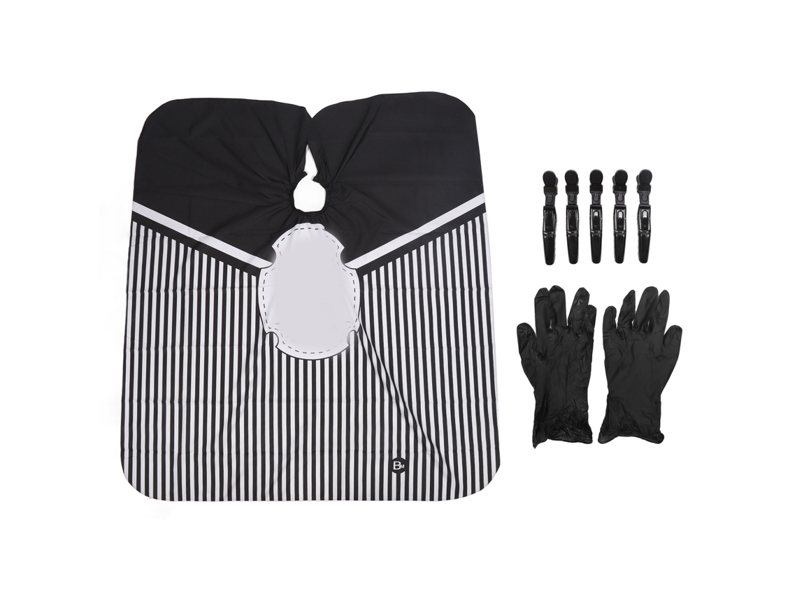 Manta De Corte De Pelo Ajustable Con Collar Elástico Suave Para Cabello, Tinte Y Estilismo Con Pinza Y Guantes Para Hombres Y Mujeres