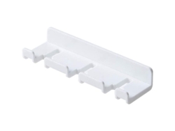 Soporte Para Cepillos De Dientes Con 3 Ranuras De Pared, No Requiere Perforación, Adhesivo, Reutilizable, Blanco.