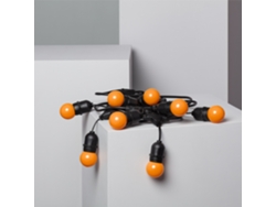 Guirnalda de Luces LEDKIA Waterproof Negro 8 Bombillas Led E27 G45 3W de Colores Naranja (550 cm)